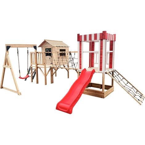 HOME DELUXE - Parco giochi incl. altalena e scivolo WUNDERLAND - 555 x 340 cm  Attrezzatura incl. altalena