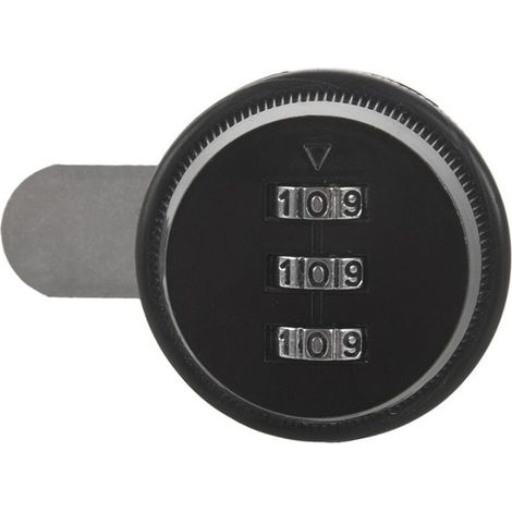 Serrure à combinaison à came Alloy Code pour boîte aux lettres sans clé, armoire pour camping-car, 3 tours, noir