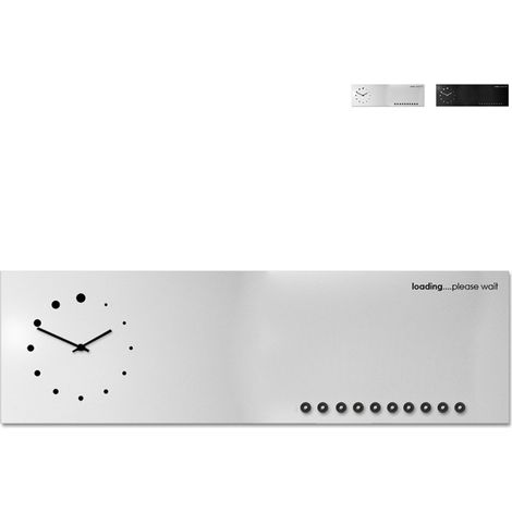 Orologio da parete lavagna magnetica design moderno ufficio cucina Loading - Grigio (1/5)