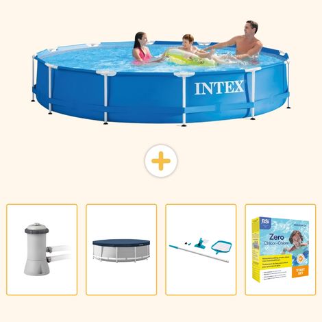 Intex Piscine Tubulaire Ronde - 366x76 cm - 5-pièces  S202 (1/5)