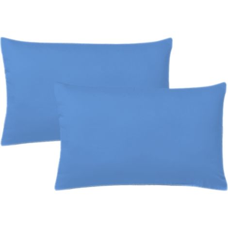 KLULK Set 2 Federe Per Cuscini Per Bambini 40x60 Cm,In Puro Cotone 100% Fibra Naturale In Tinta Unita Royal  Made In Italy
