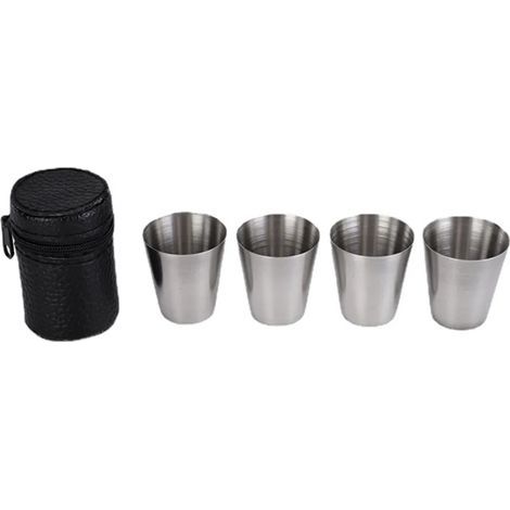 Lot de 12 mini-verres à vin de 30 ml en acier inoxydable, parfaits pour les voyages, les pique-niques et le camping.-AquaForge (1/5)