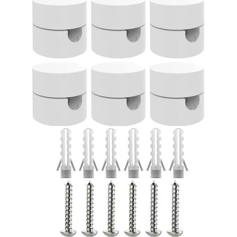 Support Câbles pour Mur, Décentrateurs Presse-étoupe, Blanc ABS Support de Câbles pour Plafond/Mur, Pour lampes à descente verticale et suspensions, Serre-câbles à presse-étoupe, plastique (1/5)