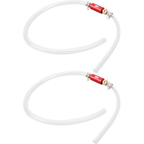 1 paire de tuyaux de purge de frein 6MM, durables, fiables et durables, Kit d'outils de purge de tube de clapet anti-retour unidirectionnel universel pour moto et voiture.