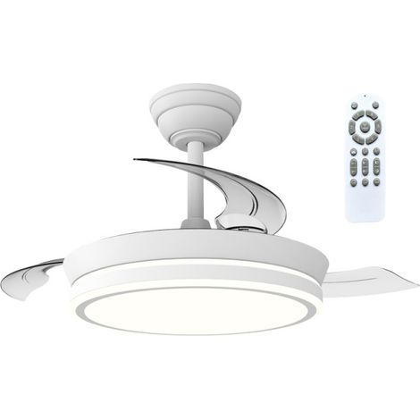 Ventilador LED pale retrattili Night Eco S Blanco 39W 4290Lm CCT Dim (1/5)