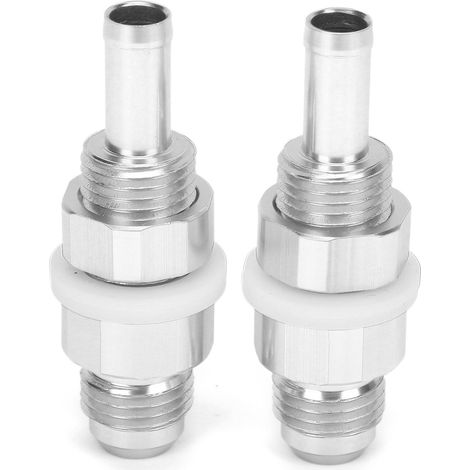 2 raccords adaptateurs AN6-5/16 en aluminium pour durites carburant, raccord pompe reservoir, compatible tuyaux caoutchouc plastique nylon (1/5)