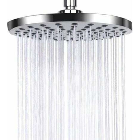 Soffione doccia anticalcare AIPERQ, soffione doccia in acciaio inox, soffione doccia a pioggia, soffione doccia fisso ad alta pressione e risparmio idrico per bagno, argento (1/4)