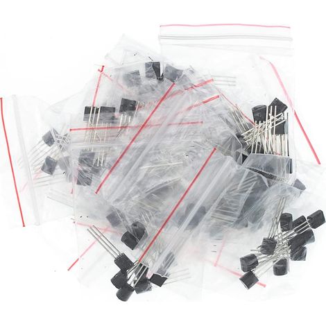 180 Pièces Transistor Kit Assorti TO-92, 18 Valeurs Électroniques, Composants Pour Circuits