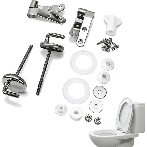 Universal Stainless Steel Toilet Seat Hinge Fits Most Toilets Toilet Seat Toilet Seat (1/5)