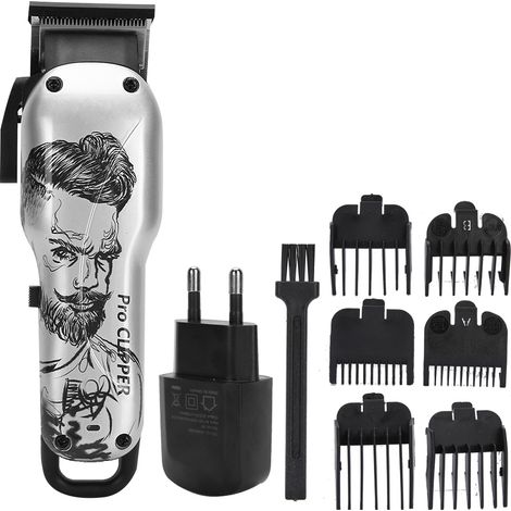 Tondeuse Cheveux Professionnelle USB Rechargeable - Tondeuse Barbe et Cheveux pour Salon - Prise EU 110-240V (1/5)
