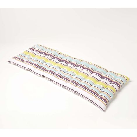 HOMESCAPES Osaka Stripe Bench Cushion 2 Seater