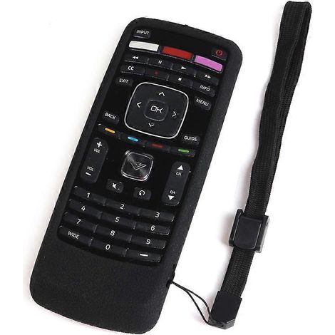Housse en silicone antidérapante pour télécommande Vizio XRT112, étui protecteur noir (1/4)