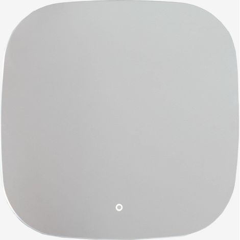 Specchio quadrato per bagno con luce LED e antiappannamento 75x75 cm Tobie SKLUM            