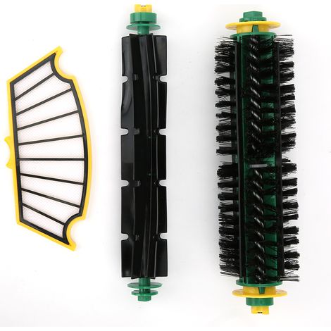 Kit de remplacement pour filtre iRobot Roomba série 500 : brosse à poils rigides et brosse de dépulpage (1/5)