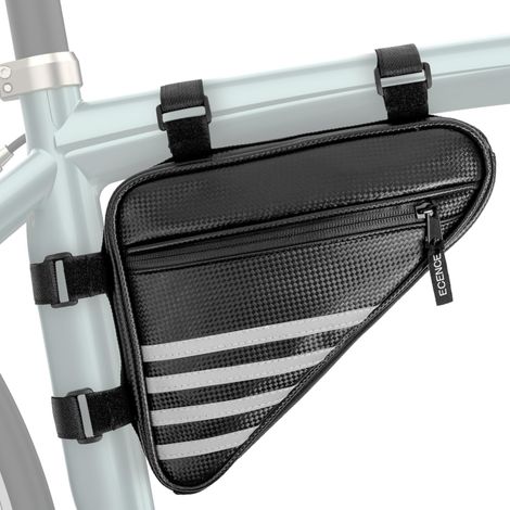 Fahrrad Rahmentasche Dreiecks-Tasche Fahrradtasche Schwarz mit Reflektor (1/4)