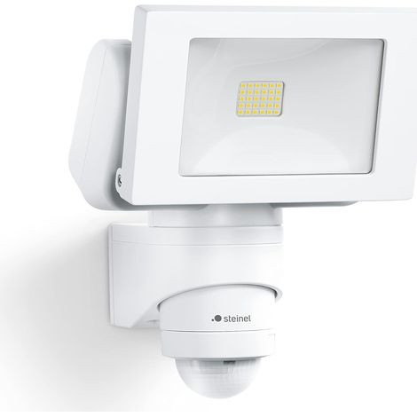 1 projecteur led extérieur, détecteur 220° portée 10 m, 14,7 w, 4000 k, 1375 lm, ip55, aluminium et plastique uv