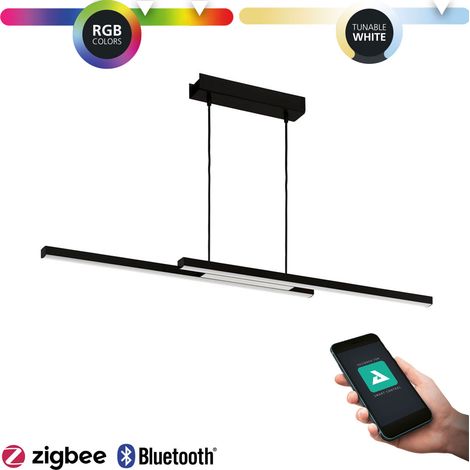 Lampe suspendue LED FRAIOLI-Z Blanc Noir L: 105.5 B: 10 H: 120cm DIMMABLE 2700-6500K avec fonction Connect-Z (1/3)