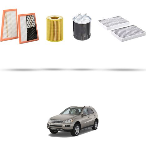 Kit tagliando 4 filtri compatibile con Mercedes Classe M (W164) 350 cdi 165kw Dal 2009 (1/5)