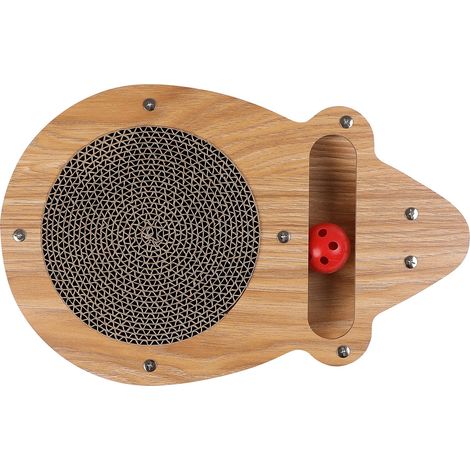 Aire de Jeux pour Chat Jouet Interactif pour Chat Griffoir en Carton Ondulé pour Chat Balles à Chasser pour Chat Aire de Jeux