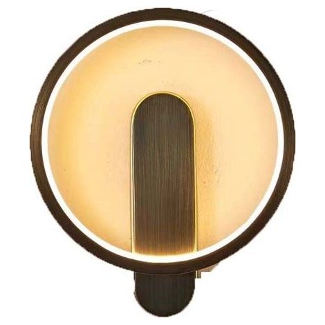 Applique murale en cuivre complète chambre moderne minimaliste luminaire luxe créatif chambre principale lampe-noir (1/3)