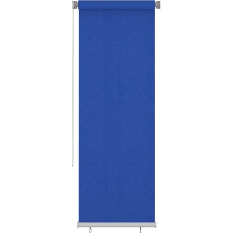 Persiana enrollable de exterior 85(ancho)x230(alto)cm azul HDPE vidaXL