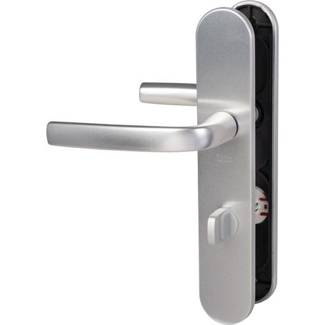 Poignée de porte intérieure - Logio - Vachette - Gris argent - Condamnation à voyant - 195 mm (1/2)
