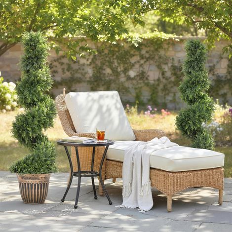 Cyprès spiralé, lot de 2 plantes artificielles, avec pot, 120 cm de hauteur, vert (1/5)