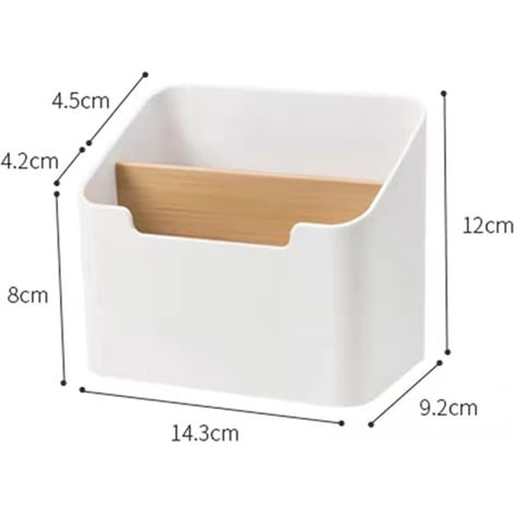 Schreibtisch-Organizer aus Holz, Aufbewahrungsbox für Fernbedienung und Schreibwaren, ideal fürs Homeoffice, 14,3 x 9,2 x 12 cm (1/5)