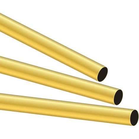 Lot de 3 Tubes en laiton, Diamètre 10 mm, Épaisseur 0,2 mm, Longueur 300 mm, Pour bricolage (1/5)