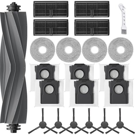 Kits d'accessoires pour Dreame L10s Pro Ultra Heat/L10s Ultra Gen 2/L40 Ultra AE/X30 Ultra/Mova E30 Ultra, 1 Brosse Principale 6 Sacs à Poussière 4 Filtre 6 Brosse Latérale 4 Serpillière (1/5)