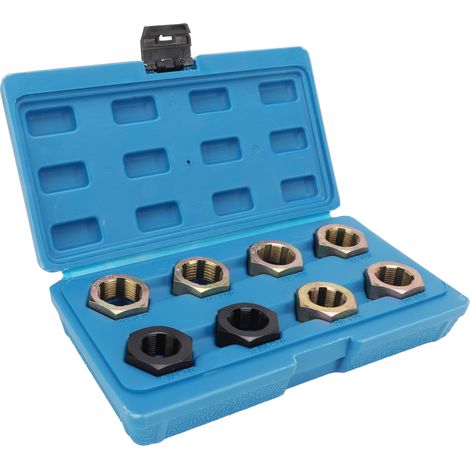 Jeu de 8 outils de refiletage pour essieux et axes, acier carbone, portable, entretien automobile et véhicules. (1/5)