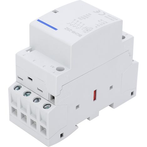Contacteur modulaire 25A AC/DC silencieux à rail DIN, interrupteur normalement ouvert pour habitation, 36V AC/DC (1/5)