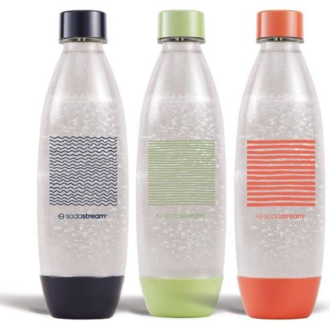 Bouteilles SODASTREAM - Fuse Edition Limitée - Pack de 3 bouteilles 1L - Sans PFAS (1/4)