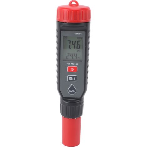 pH-mètre portable avec écran LCD rétroéclairé, testeur d'acidité et d'alcalinité de l'eau pour aquarium GM766 (1/5)