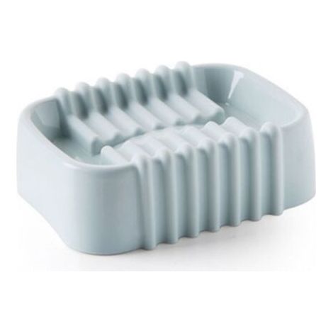 Porte-savon bleu, 12,59 x 54 cm, porte-savon anti-accumulation d'eau avec fonction de drainage. (1/4)