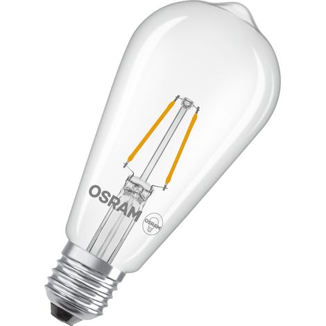 OSRAM Lampe LED Star Edison ST64 25 Filament, 2700 K blanc chaud, 1,8 W, E27, transparente, 250 lm, 15 000 h, pour suspensions, look vintage, décorative (1/4)