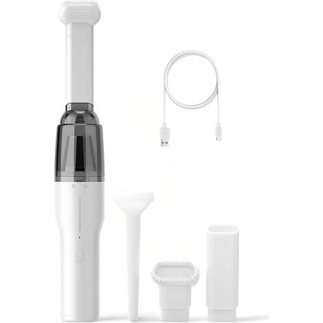 Mini aspiradora sopladora portátil recargable con filtro para casa y coche.