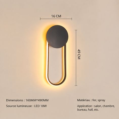 Applique murale design nordique rétro en verre LED Modèle 04, 86 × 30 × 9 cm, 3 kg – Livraison gratuite
