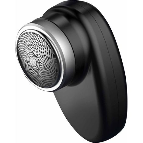 Tondeuse à barbe électrique portable, format de poche, rechargeable et lavable, double tête, noire (1/5)