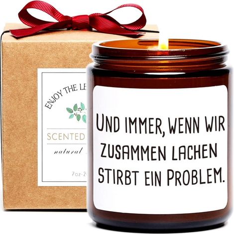 Bougie parfumée en cire de soja naturelle avec citation inspirante, cadeau pour meilleure amie (1/5)