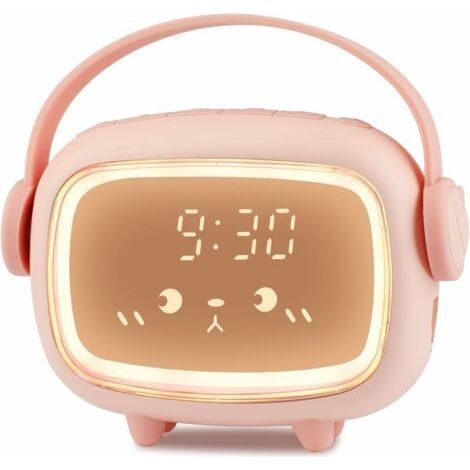 Réveil Enfants Fille Garcon Digital,Multifonctionnel Réveil Veilleuse,Snooze,Compte à rebours,6 Sonneries Rechargeable Luminosité Réglable Chambre d'enfant Bureau Salon Horloge,de (1/5)