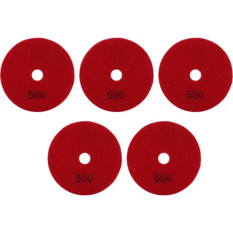 5Pcs 4in Diamond Wet Polishing Pads Soft Grinding Disc Kit for Marble Granite Ceramics500 Grits