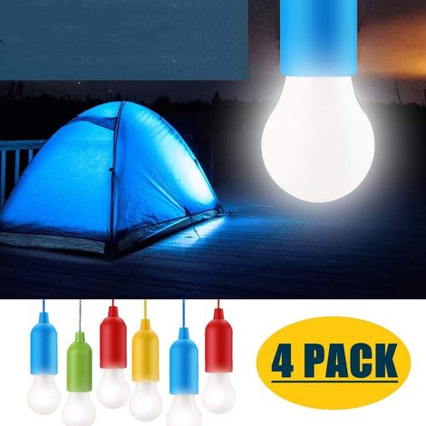 Lot de 4 ampoules LED 5W pour éclairage de traction, ampoules LED portables, éclairage nocturne sur corde (1/5)