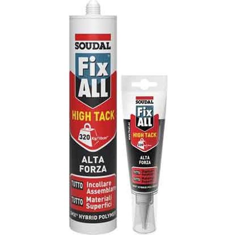 ADESIVO SIGILLANTE 'FIX ALL HIGH TACK' SOUDAL 25 ml - Bianco