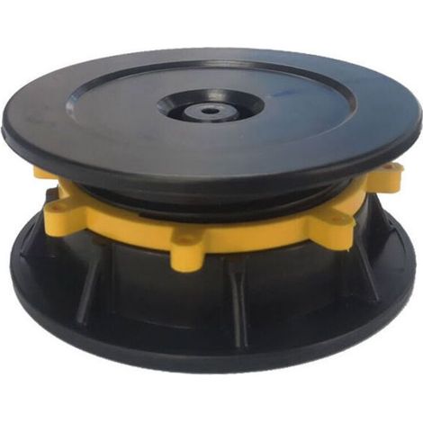 Ensemble de 4 pieds de terrasse universellement réglables pour poutres et dalles, cadre de support de sol pour dalles de pierre, support universel, M 30–47 mm (1/3)
