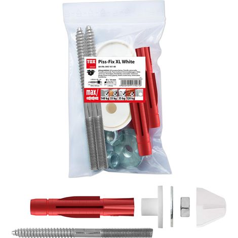 Tox Piss-Fix XL Blanc - Fixation pour urinoir et lavabo (1/2)