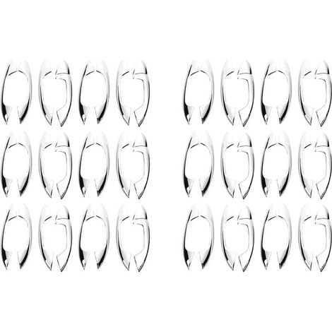 Adecuado para los modelos de coche W205, Clase C, C200, C180, GLC260, 2015 y 2016, pegatinas decorativas para manijas de puertas de ABS, 30 piezas por paquete (conducción a la izquierda).