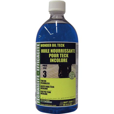 Huile pour teck matt-chem 500ml protection UV résistance chimique