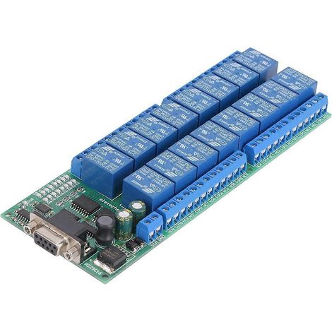 Carte relais 16 canaux R223C16, module relais DB9, interface femelle, port série, module intelligent (1/4)