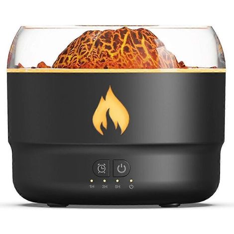 Diffuseur d'huiles essentielles pour la maison avec minuterie et humidificateur noir-- (1/5)
